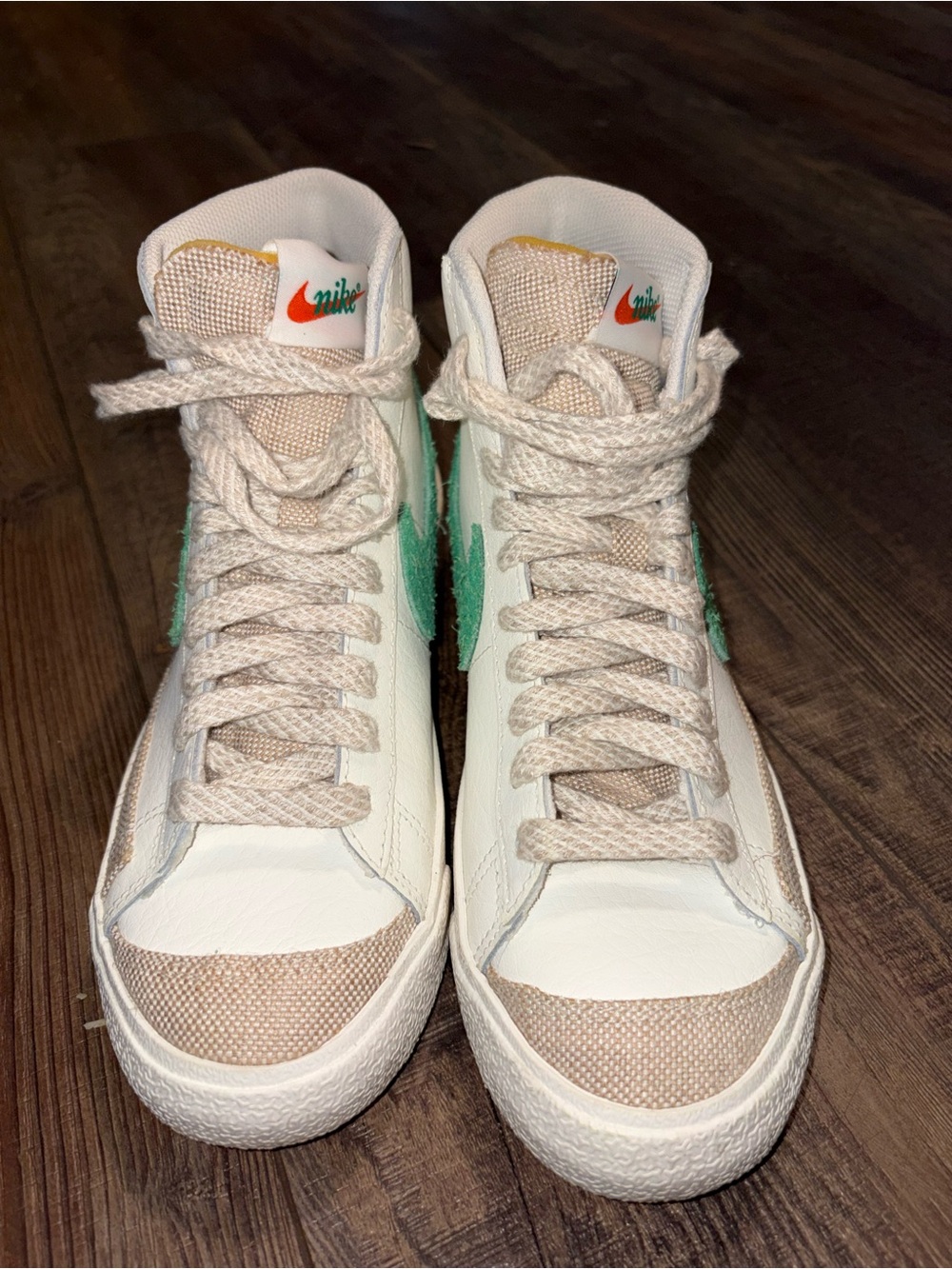 Nike Blazer Mid '77 Vintage Sail Stadium Green FD0759-133 GS Size 6.5Y Woman’s 8 - Picture 2 of 8